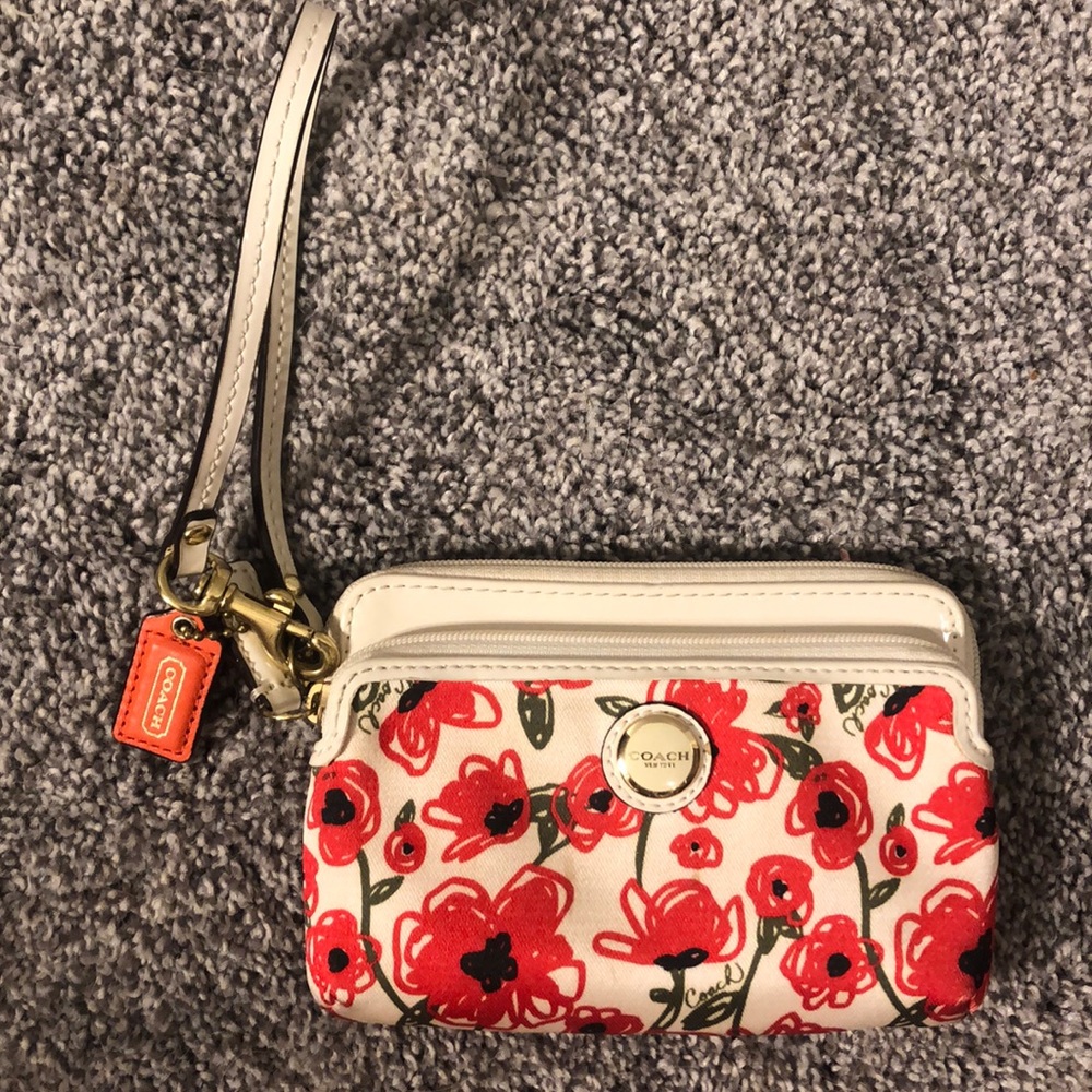 Floral Coach wristlet